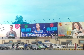 Telenor Creative billboard in Rawalpindi