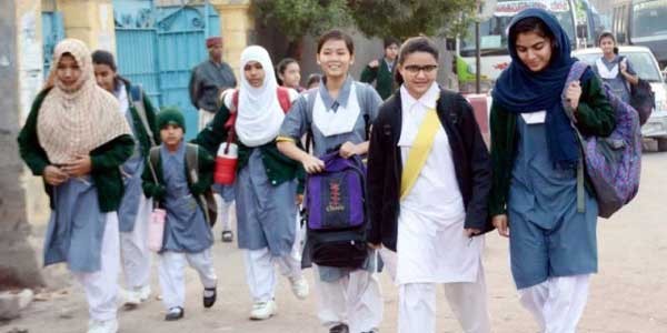 students going to their school