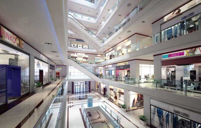 modern shopping mall